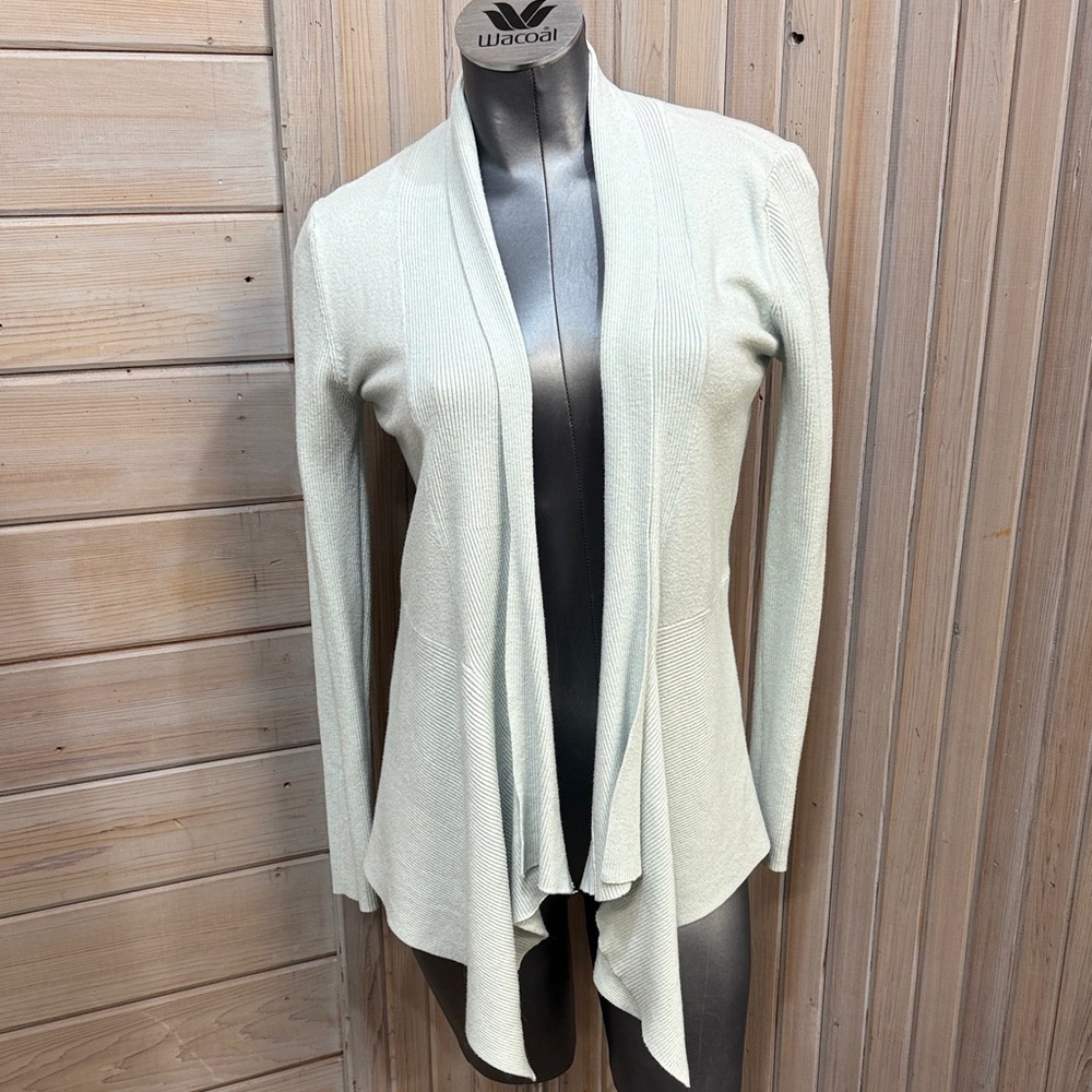Elegant Mint Open Front Cardigan